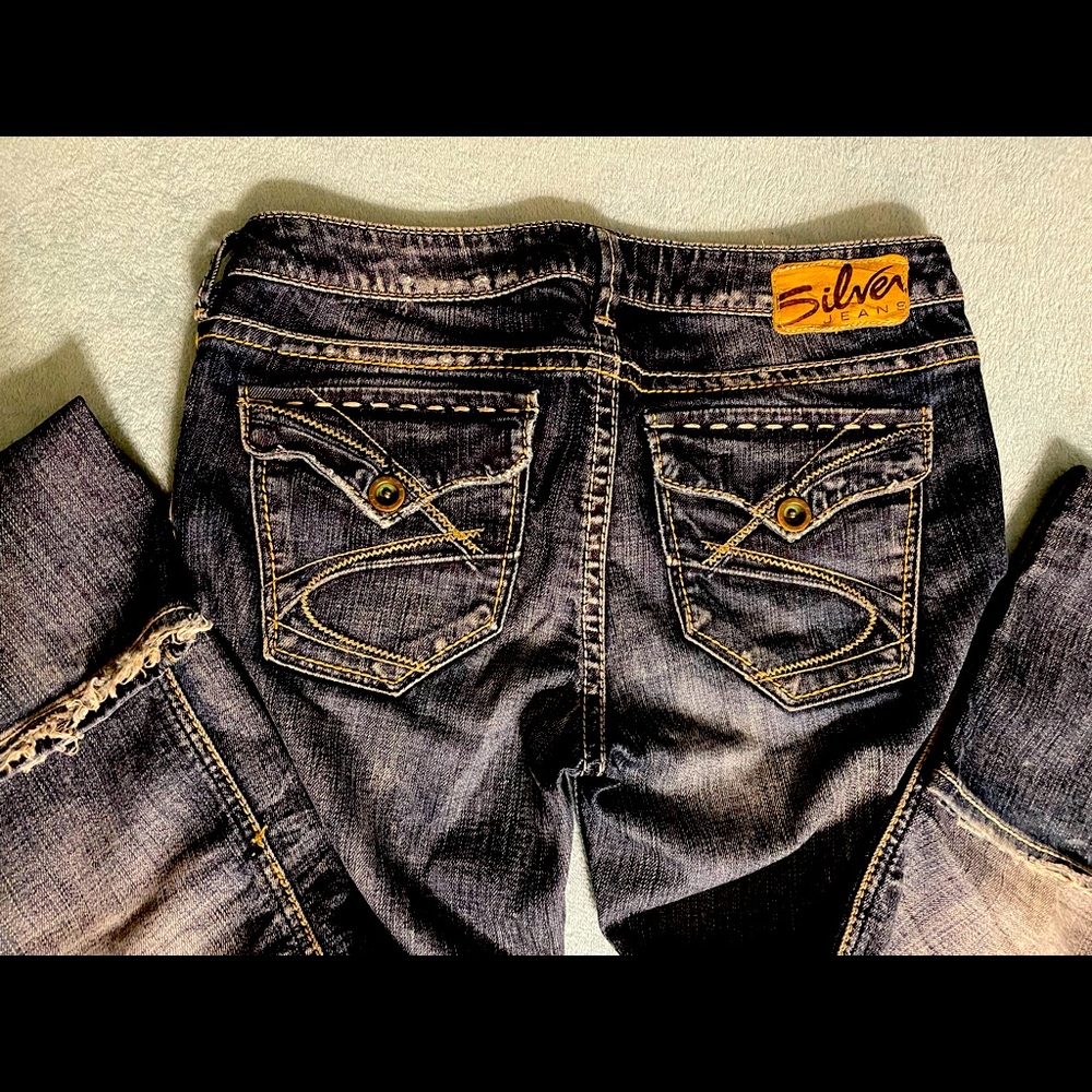 Silver women’s jeans
